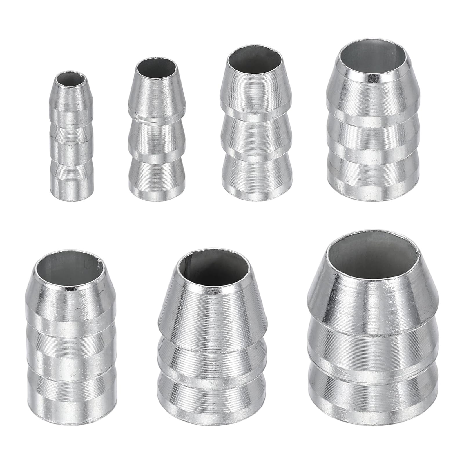 sourcing map 7pcs Round Axe Handle Wedge Kit 8/10/12/14/16/18/20mm Extended Safety Metal Handle Wedges Hammer for Axe Claw Hammer Sledge, Silver