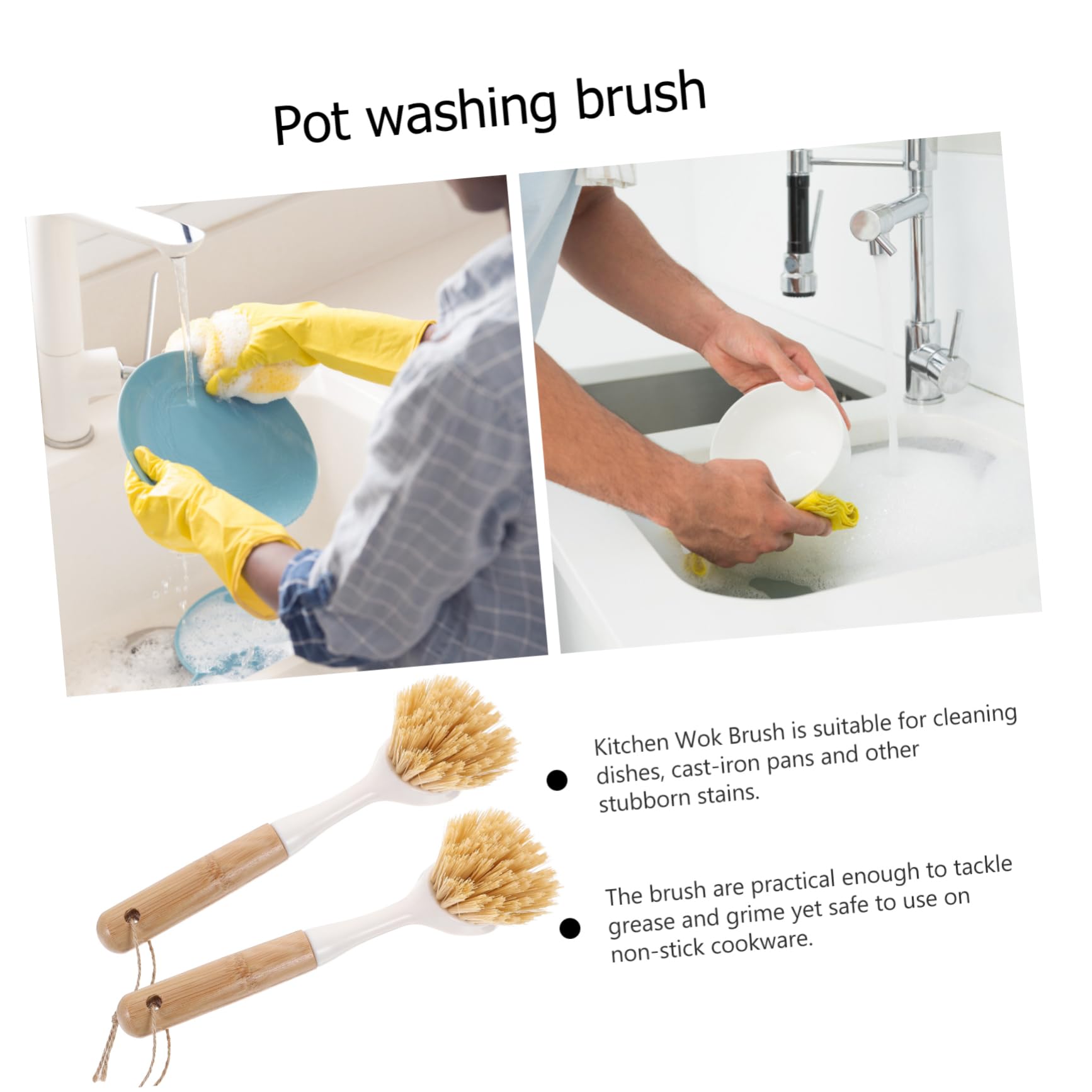 5 Ensembles Brosse À Vaisselle Plastique Lot de Nettoyage des Pots Et Ustensiles pour Cuisine sans Rayures Pratique Et Durable 2 Pièces * 5