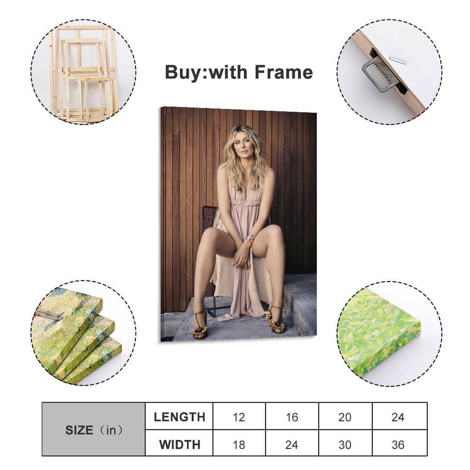 Amazon.co.jp: テニス選手マリア・シャラポワ キャンバスアート