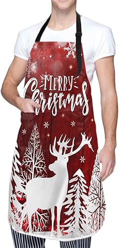 Miniatura 10 de Kawani Delantal adulto con bolsillos, delantal de cocina de chef
