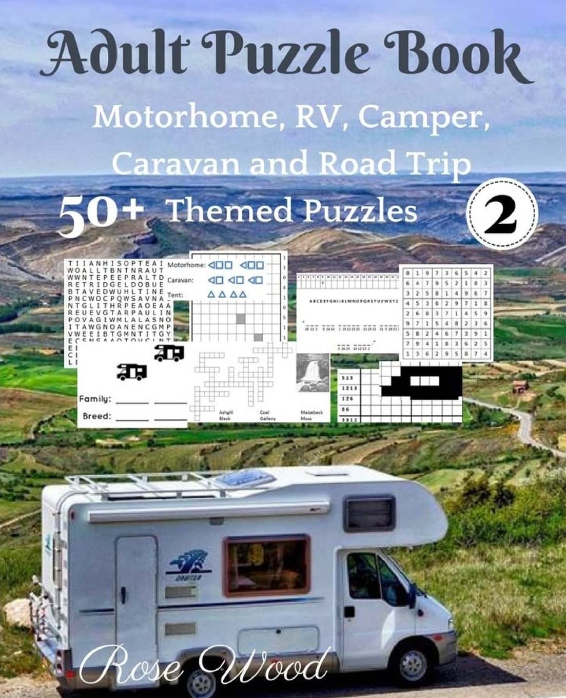 Adult Puzzle Book 2: 50+ Motorhome, RV, Camper, Caravan and Road Trip Themed Puz (Motorhome, RV, Camper, Caravan and Road Trip Puzzles)