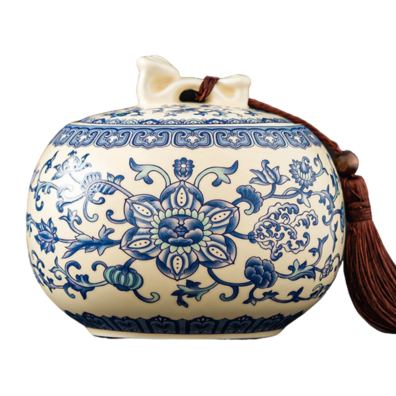 Upgbrf B Ceramic Tea Jar Coffee Canister With Lid Cookie Candy Jar For Kitchen Serving For Sugar Tea Coffee Snack,