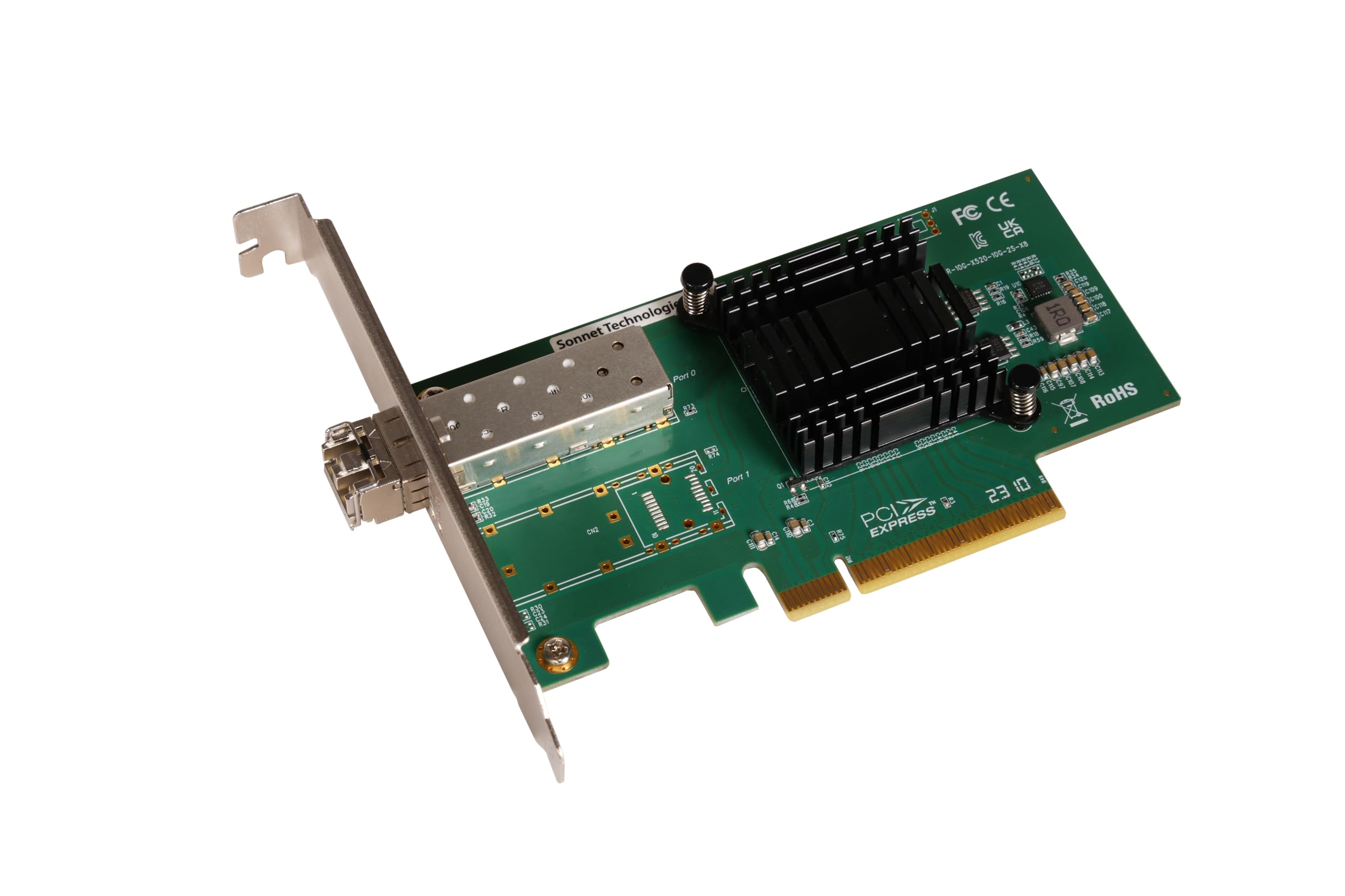 Sonnet Solo10g - Tarjeta Pcie Sfp+ V2 - Tarjeta Pcie Óptica De 10 Gigabit Ethernet De Un Solo Puerto Con Transceptor Sfp+