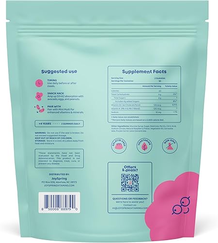 Miniatura 5 de JoySpring Gomitas líquidas de vitamina D y vitamina D3 para niños