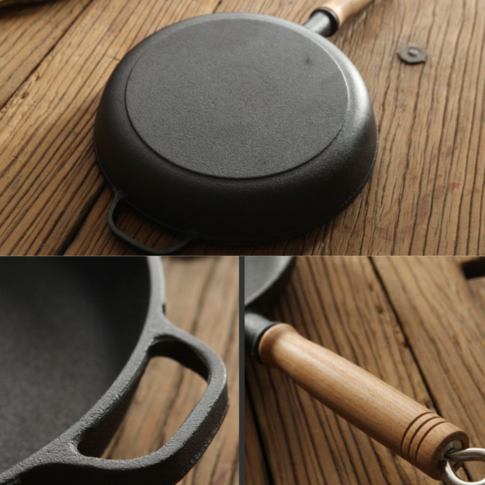 Amazon | 岩鉄鉄器 フライパン 鉄製 鉄鍋 南部鉄器 耐久性 木製