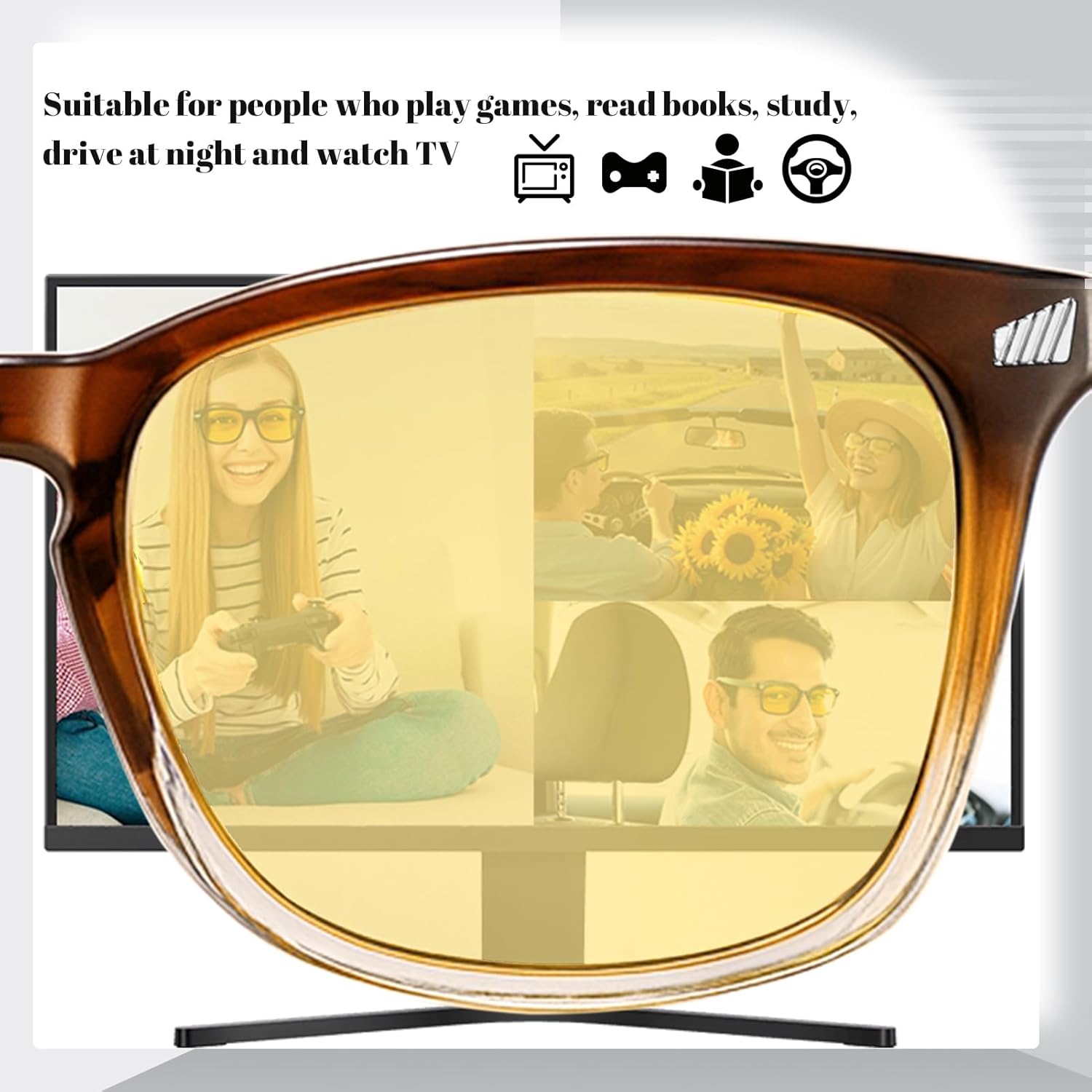 Night Driving Glasses Polarized - Anti Glare Yellow Lens Night Vision for Foggy Rainy Weather, Day & Night Use - Image 4