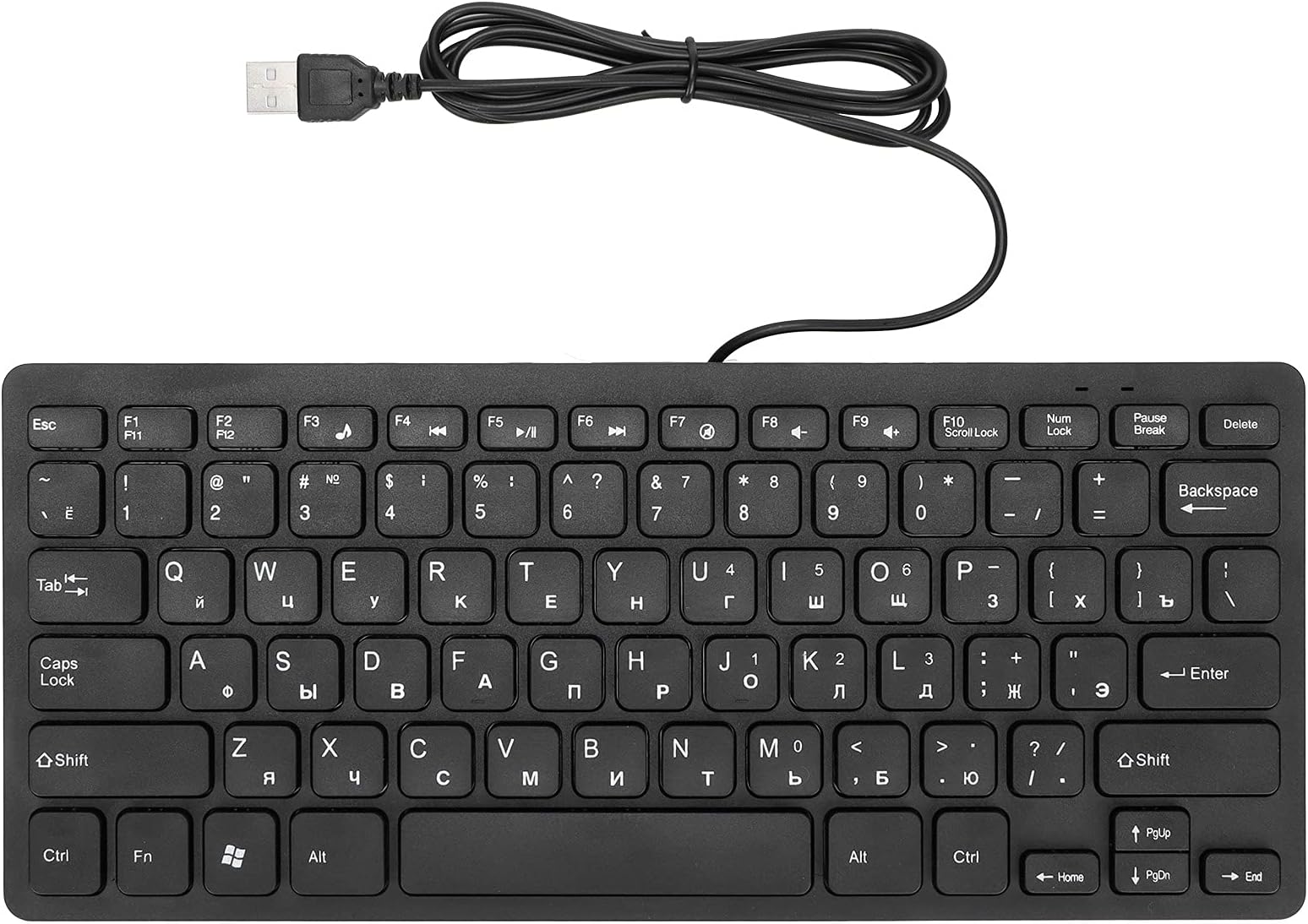 Computer Keyboards, Wired 78 Keys Mechanical Keyboard, Russian French German Language Keyboard Ergonomic Design Ultra Thin High Work Efficiency Keyboard for Office Foreign Language Work (French)