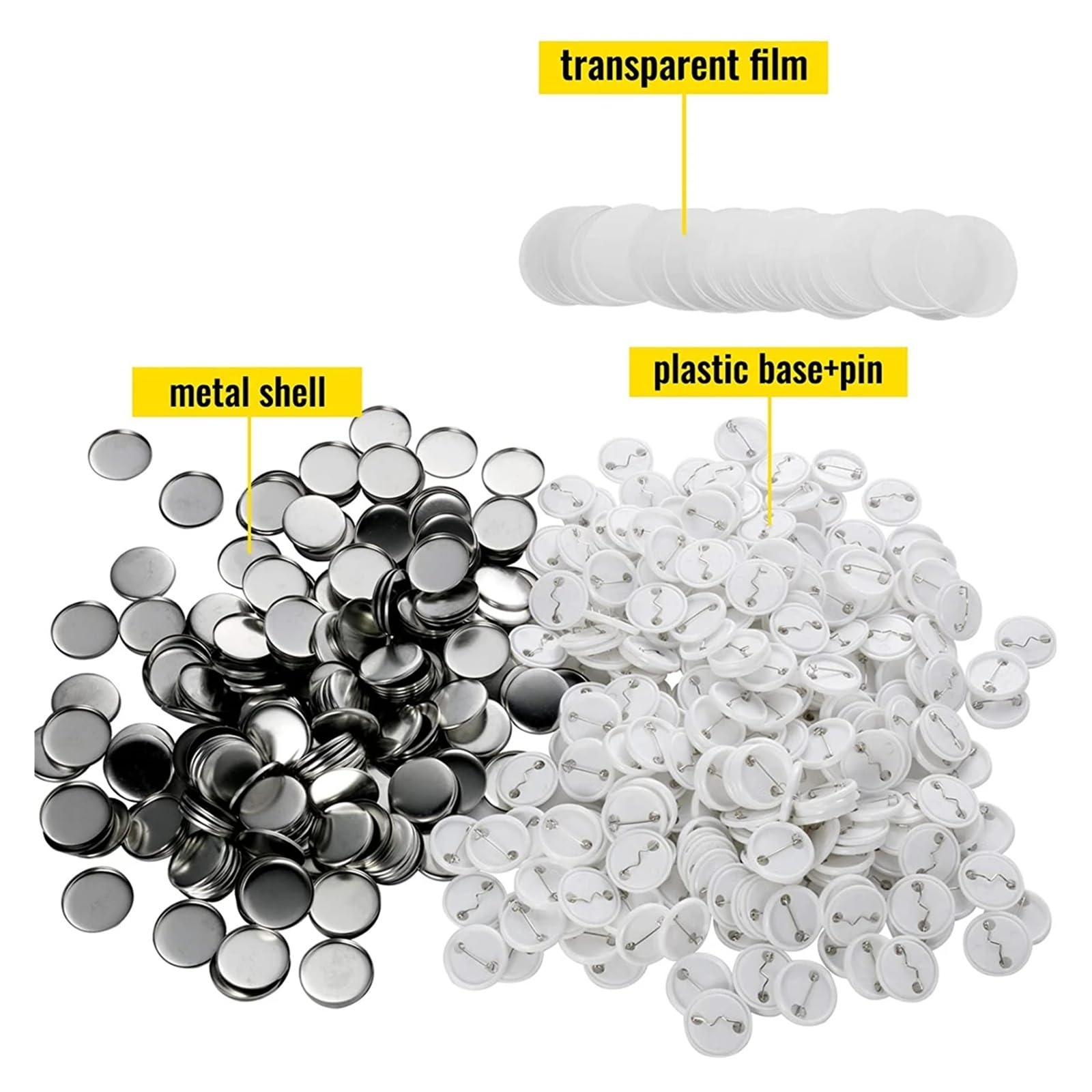 100 szt. części do maszyn przypinek, 25-75 mm materiały ​​produkcji, zestaw pustych guzików DIY Wszechstronność dla rzemiosła
