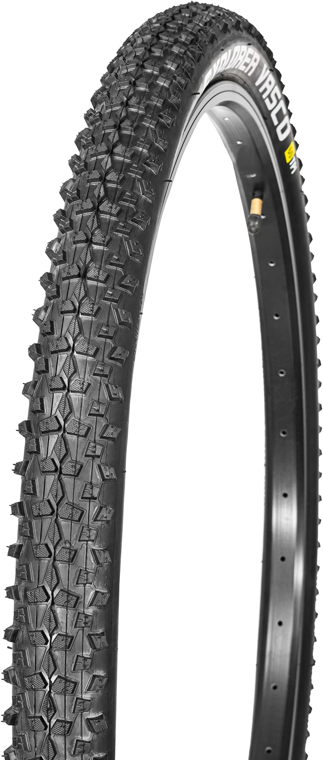 29 X 2.10 | Explorer Vasco Mountain Bicycle Nylon Black Tyre | Light Weight and Stable Cornering for Better Grip | R-4154