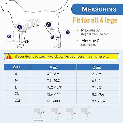 Miniatura 3 de Rodillera para perro para desgarro del ligamento cruzado anterior - Soporte de pierna trasera para lesiones de ligamentos y alivio del dolor