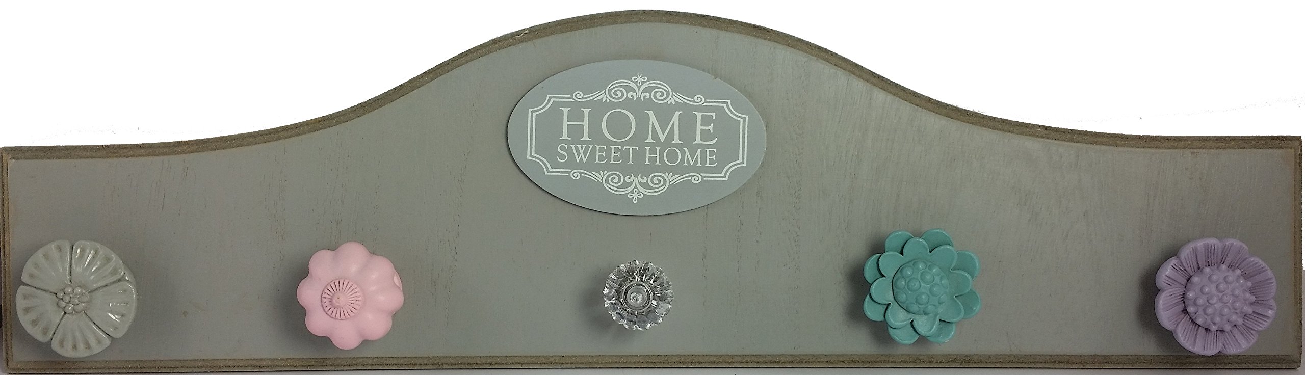 Patère vintage Sweet Home en bois porte-manteau mural