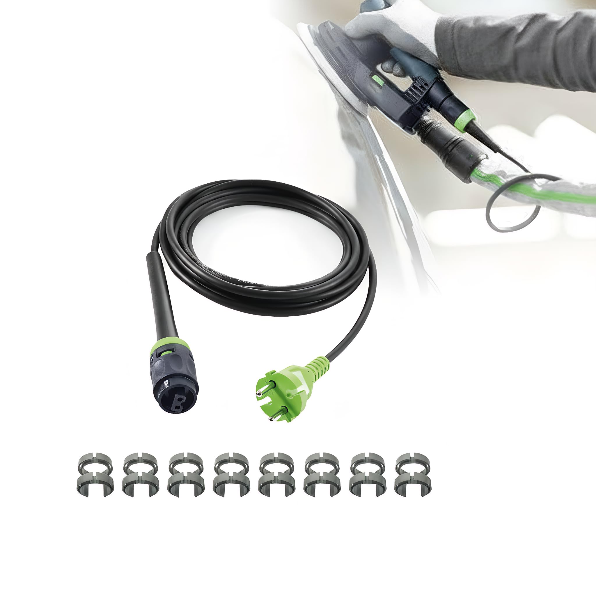 Stromkabel für Festool H05 RN-F-4 203914 489421 Gummikabel mit Bajonettverschluss und Zugentlastung für effizienten Werkzeugwechsel(4M)