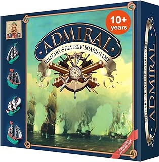 Admiral Largest, Most Detailed Strategy Battleship Board Game for Families & Kids 10 and Up. with 24 Sailing Ships. 30min to 2 Hours. Defeat The Enemy, Capture Treasure, Claim Their Fortress - coolthings.us