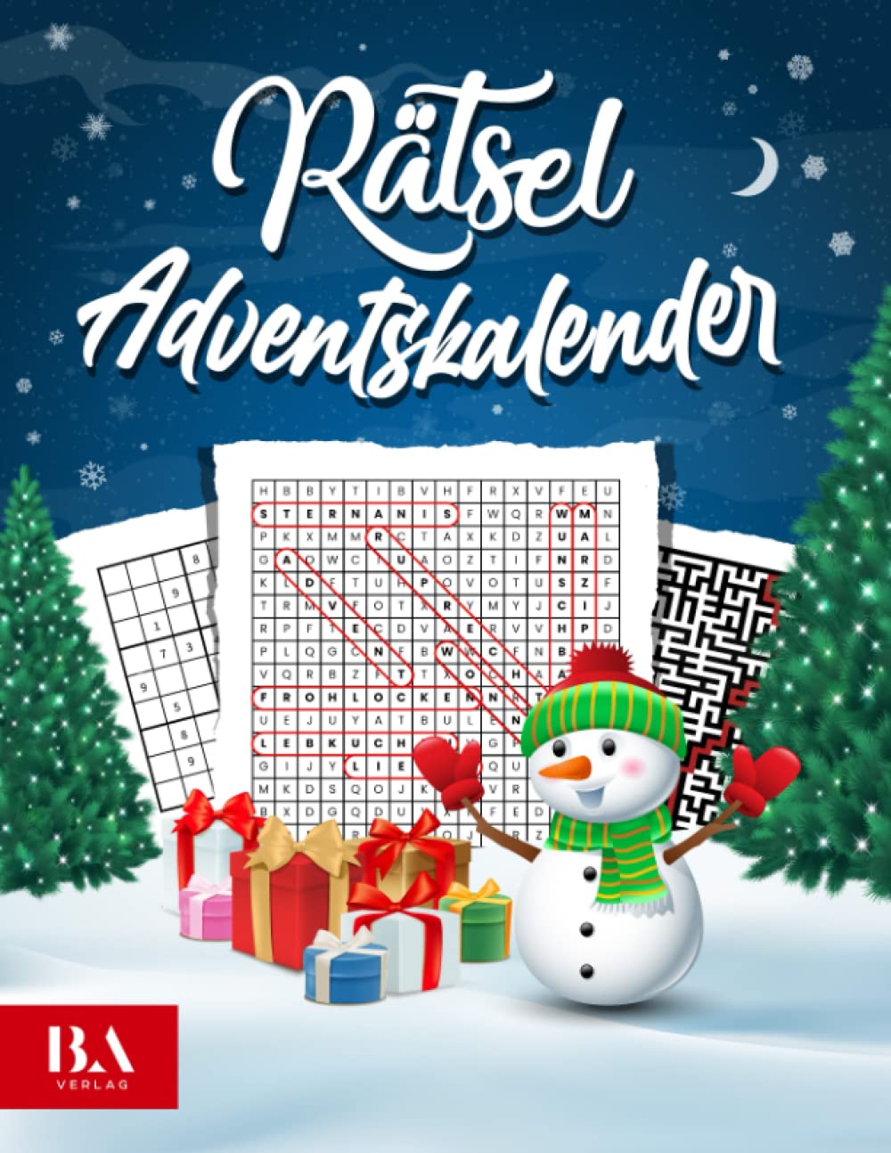 Rätsel Adventskalender 2022: Über 300 knifflige Rätsel für Erwachsene (Sudoku, Wortsuche & Mehr)