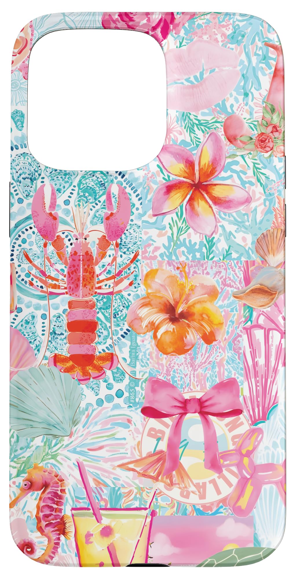 Super Cute Pastel Summer Coquette Collage Scrapbook Case for iPhone 15 Pro Max