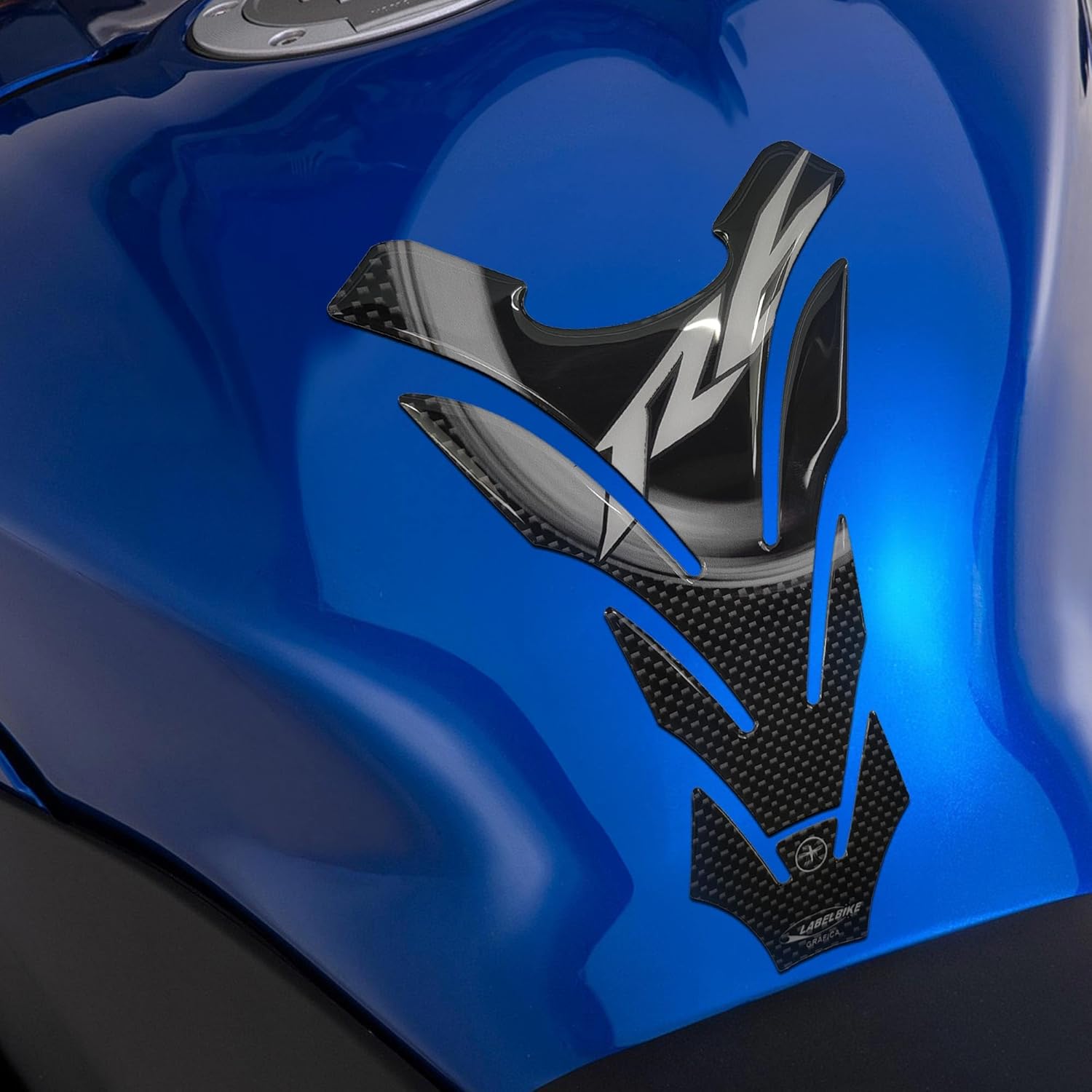 labelbike - 3D Sticker Motorcycle Fuel Tank Pad Protection and Decoration in Resin Compatible with Yamaha YZF R6 2017-2025