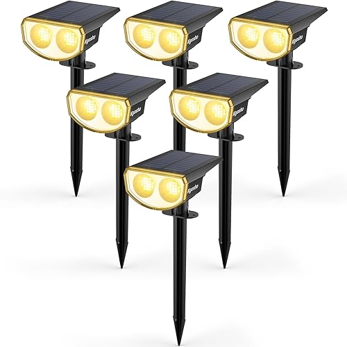 Miniatura 9 de Kyosho Luces solares para exteriores impermeables IP67, 38 luces LED solares para exteriores, foco solar 2 en 1 con 3 modos para césped, camino,