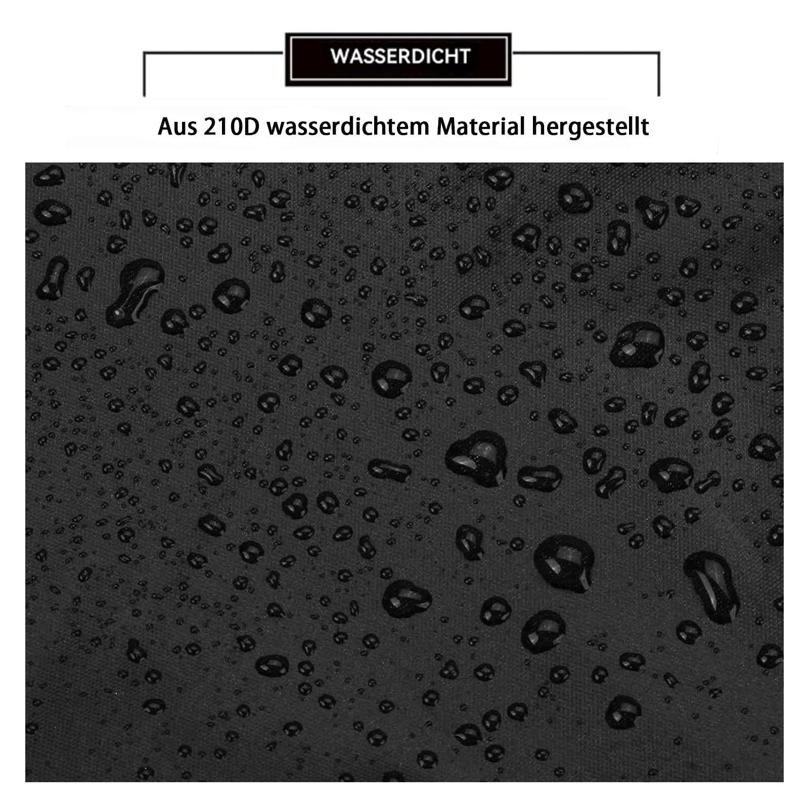 Extra breit 3,3 Meter Wohnmobil Abdeckplane 210D Oxford-Gewebe Deichselabdeckung Wohnwagen Geeignet für Jede Jahreszeit Und Jedes Klima （mit 2 x 10 m zusätzlichen Gurten）,Schwarz-12x3.3m