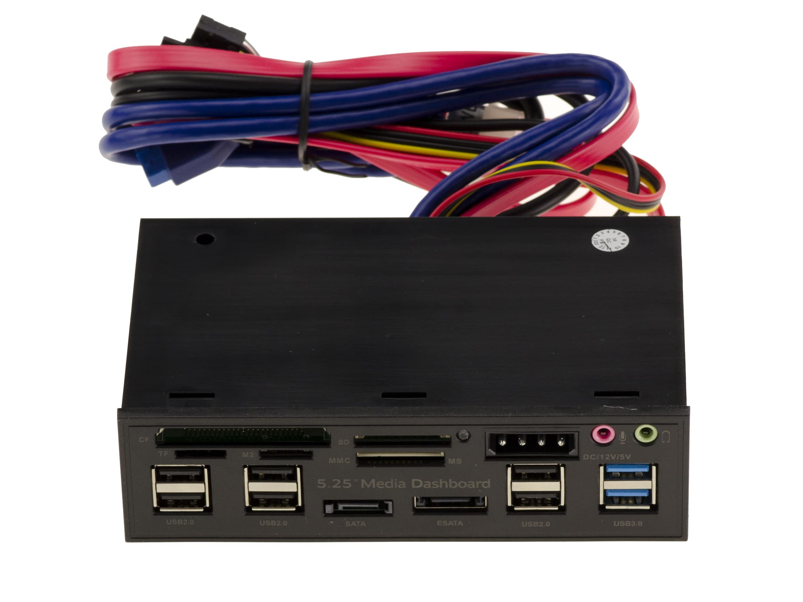 Image secondaire de Façade Avant Multi Ports 5.25 pour PC - USB3, eSATA, Audio