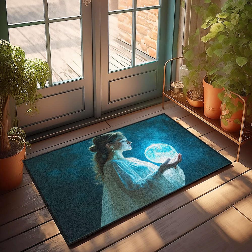 Tapis de bienvenue A Woman In White pour décoration chambre à coucher gaming