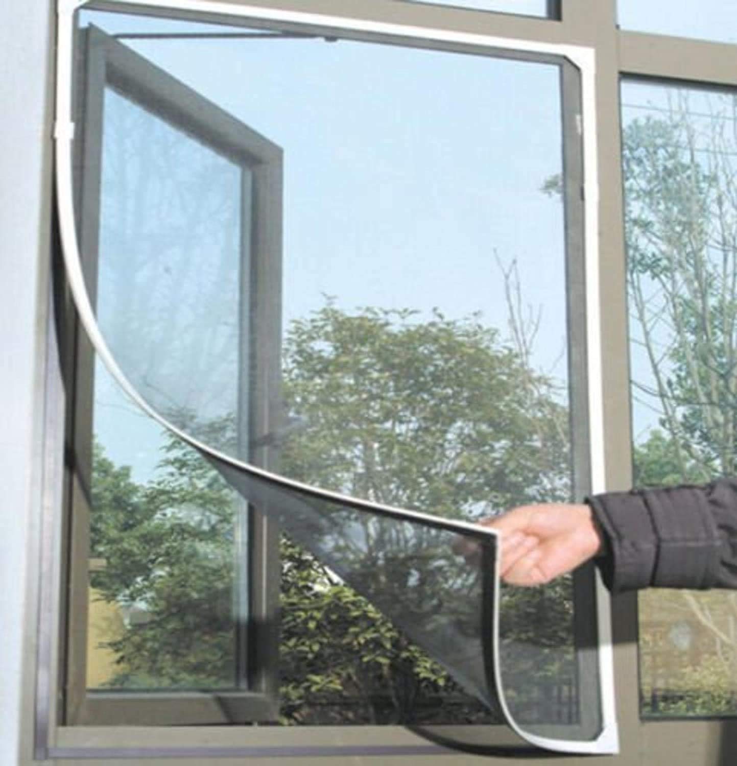 Buyagain Window Mosquito net with Vallcro Tape for Home Magnetic for Steel Framed Windows Insect Fly Bug Mesh Screen- Vallcro Model 5/5 ft Machardani (4x4 ft) (B08M5X1G64) Amazon Price History, Amazon Price Tracker
