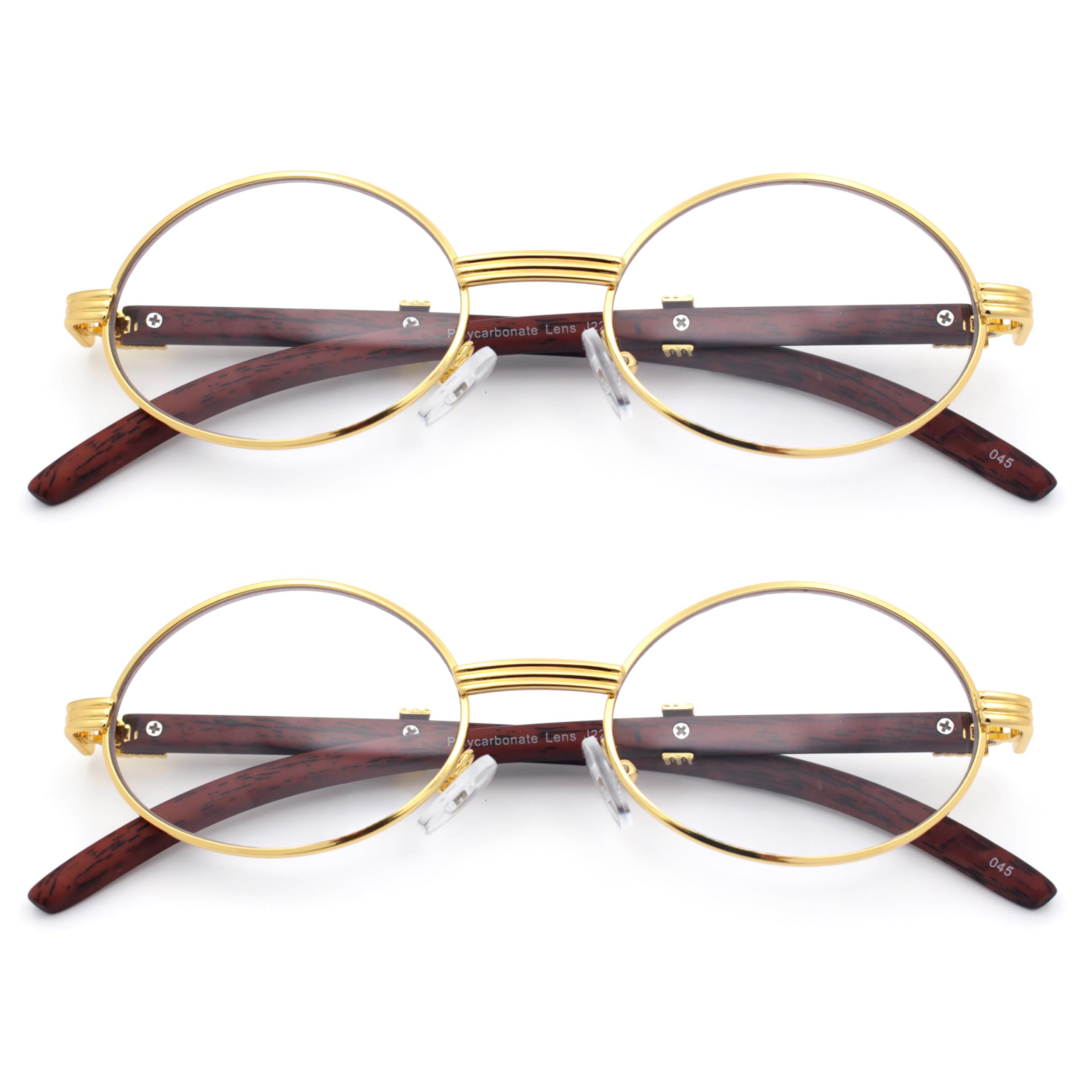 SA106 Art Nouveau Vintage Style Oval Metal Frame Eye Glasses