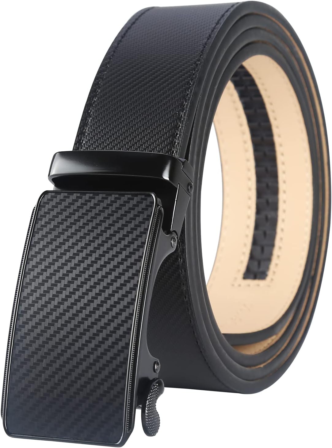 LavemiMen's Real Leather Ratchet Dress Casual Belt, Cut to Exact Fit,Elegant Gift Box