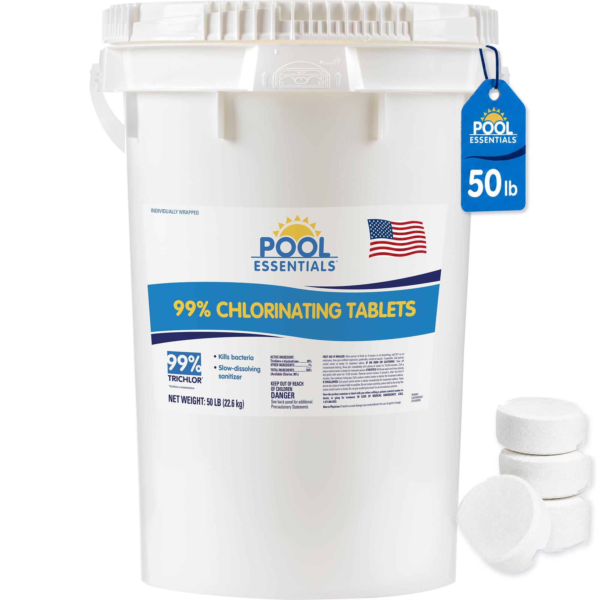 Pool Essentials 99% Chlorinating Tablets 50LB