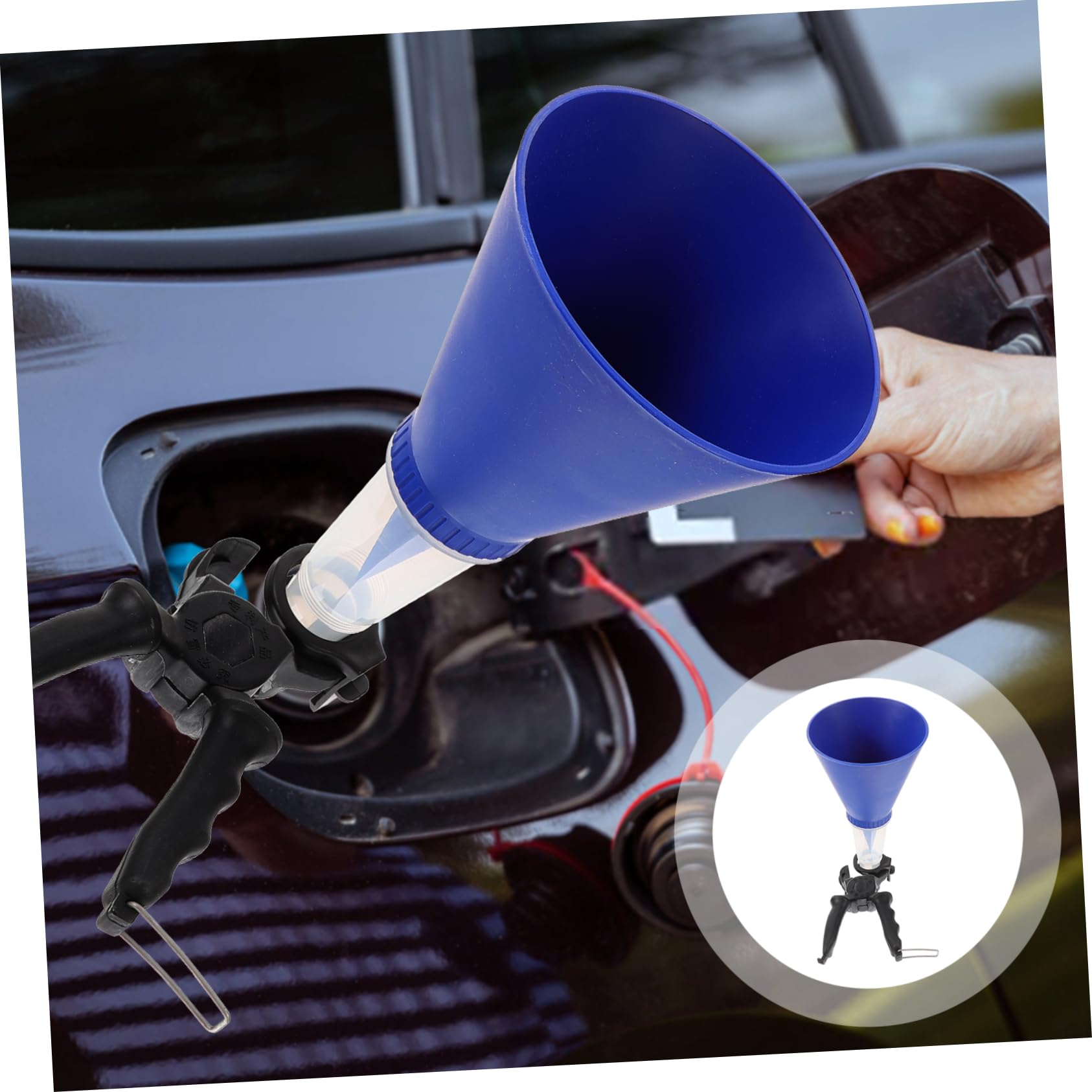 GLEAVI 2pezzi Imbuto Per Carburante e Olio Design Bocca Larga Per Auto e Resistente e Versatile Strumento Di Rifornimento Per Fluidi Con Rete Filtrante