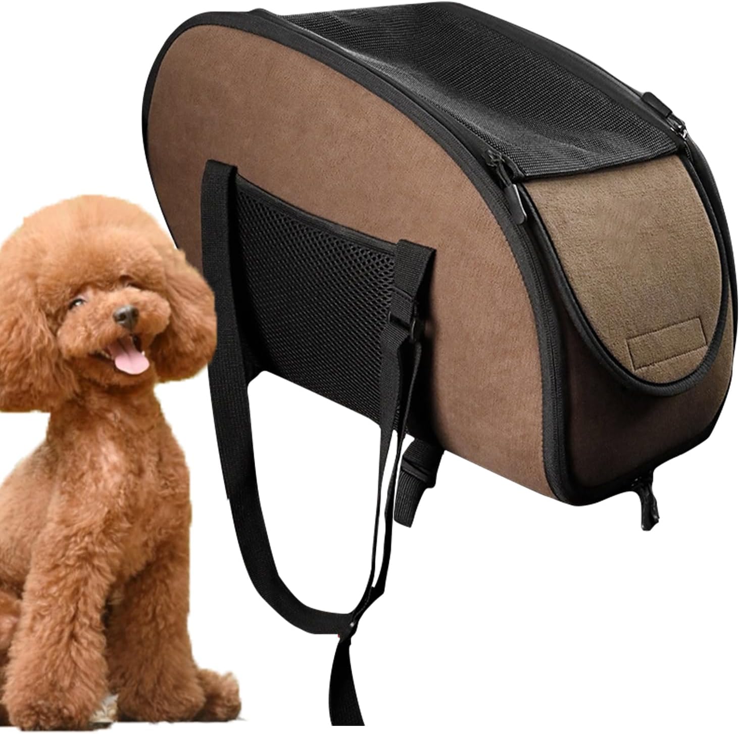 Hundesitz fürs Auto, Hundetransporttasche mit Sicherheitsgurt fürs Auto, leichte Transportbox für Welpen, Reisen, Taxi, Ausflüge, Outdoor, Unterwegs im Alltag