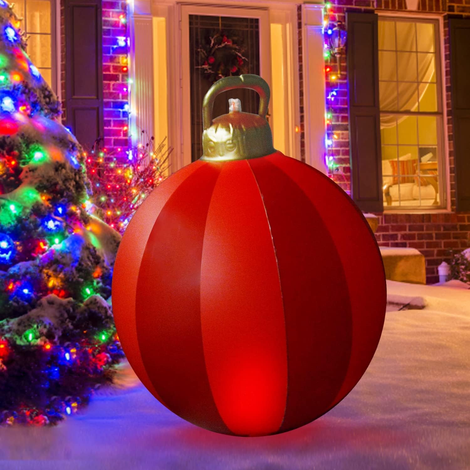 LarpGears Giant Inflatable Christmas Decorative Ball with