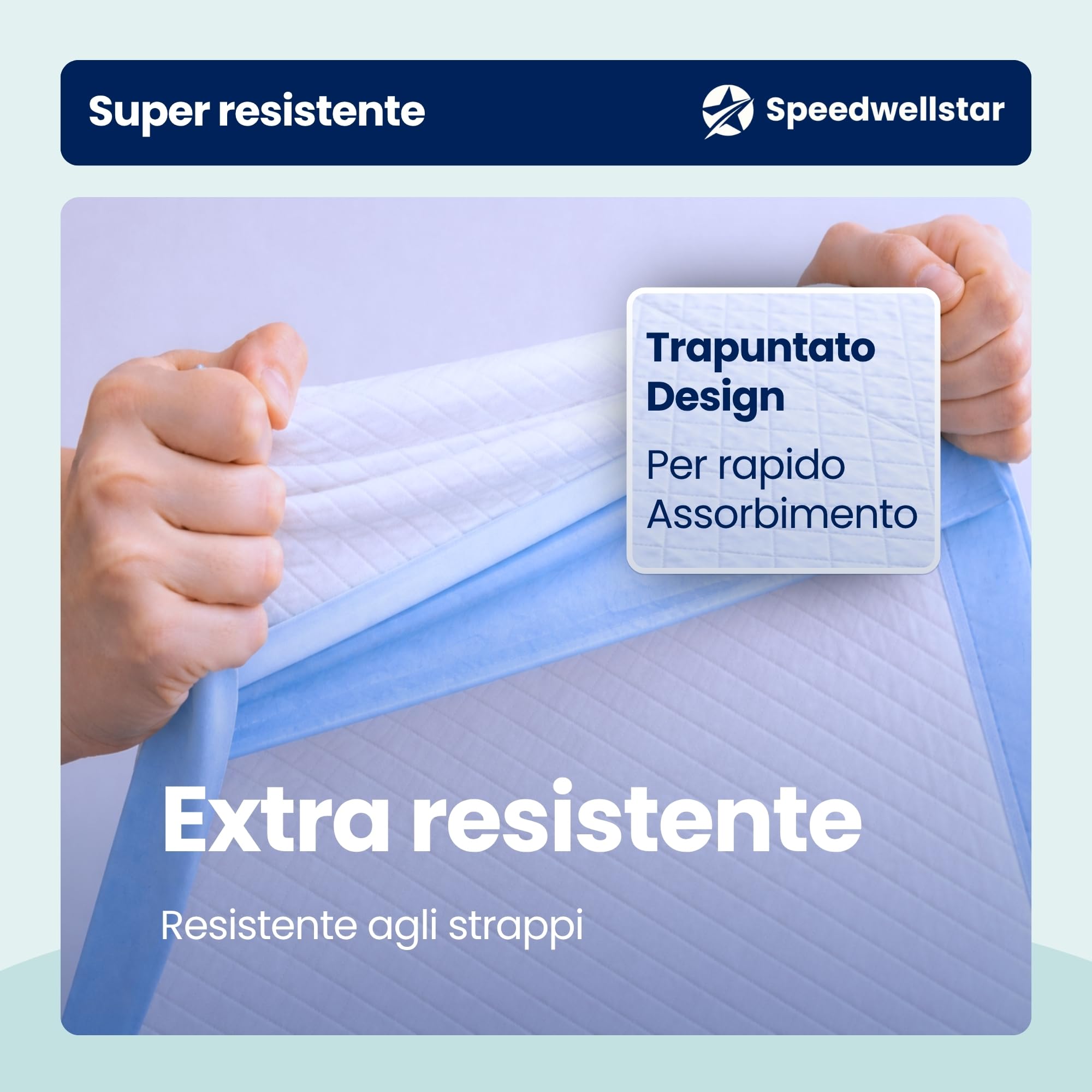 Teli Letto per Incontinenza Usa e Getta Extra Large 150 x 80 cm | Confezione da 20 Super Assorbenti 2300 ml Protettore Impermeabile e a Prova di Perdite per Letto Singolo o Matrimoniale Antiscivolo