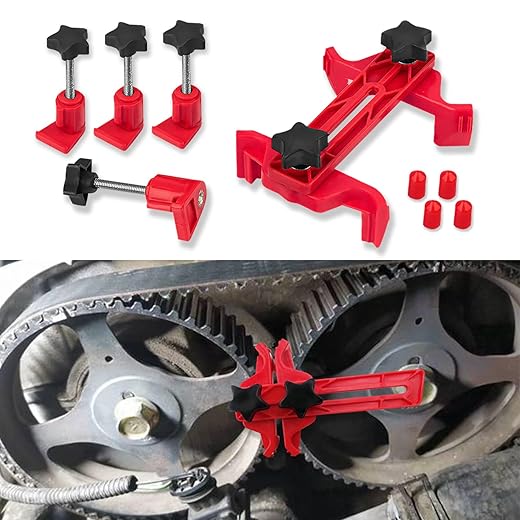 Engine Timing Tool, Camshaft Locking Tool, Engine Camshaft Alignment Timing Tool Kit, Camshaft Sprocket Clamp Kit, Car Main Cam Timing Sprocket Gear Locking Tool Set Suitable for Most Car