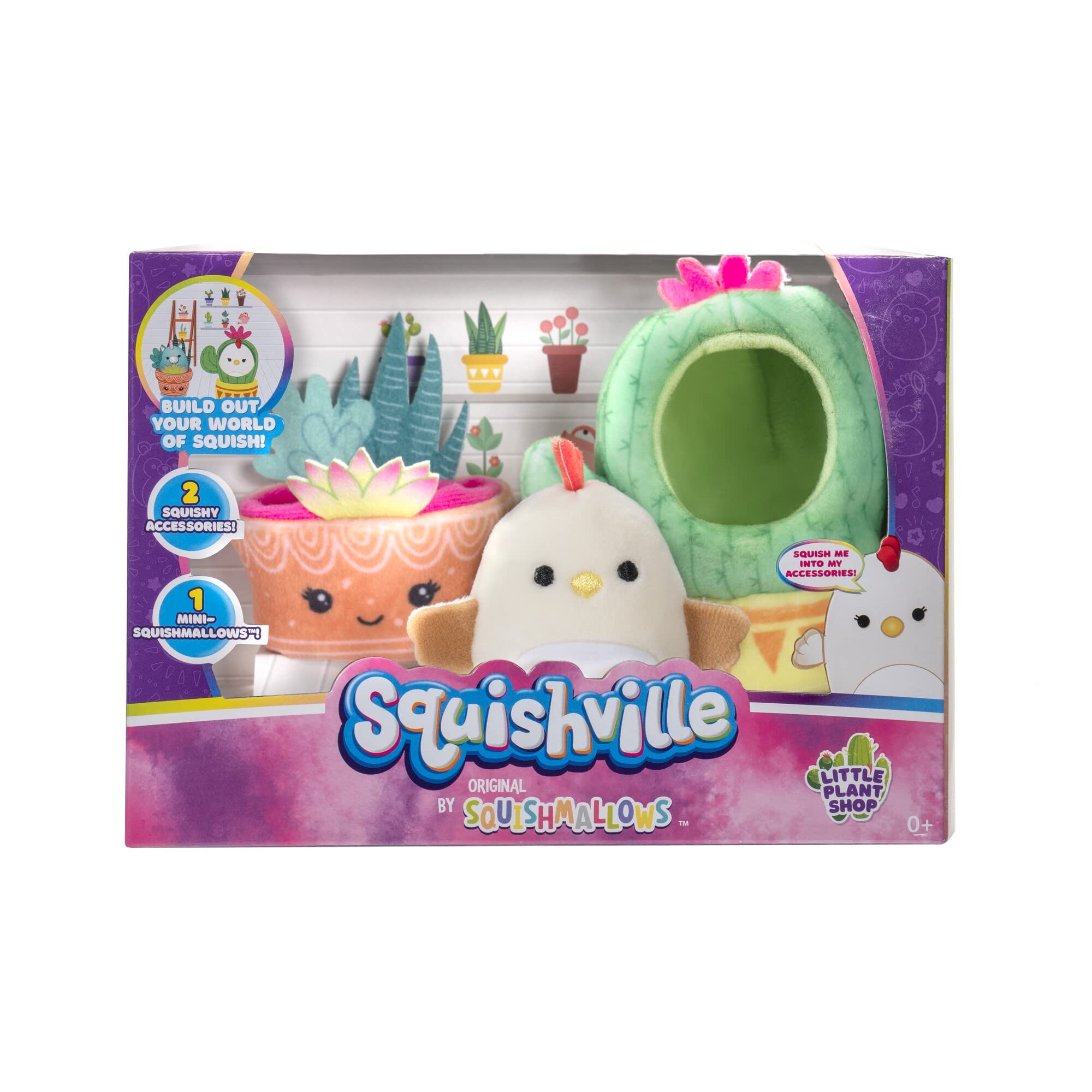 Squishville by Original Squishmallows Little Plant Shop Accessory Set for  Small Plant Shop - 2 inch Todd the Rooster, Cactus, and Succulents - Toys  for Kids : Amazon.com.be: Toys