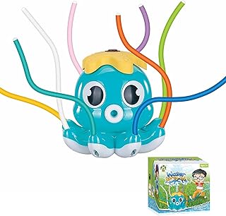Sprinkler Toy for Kids, Water Spray Sprinkler for Kids Octopus Water Sprinkler Water Play Toys Spinning Sprinkler Water Toys for Kids Boys Girls Summer Outdoor Lawn Garden Yard Beach Toy