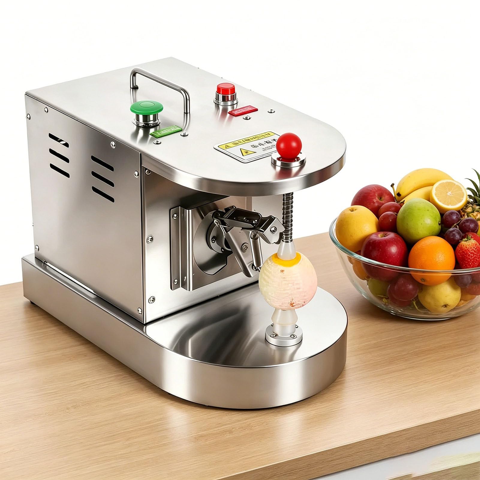 Sbucciatore automatico per frutta, pelapatate elettrico per limone, arancia e piccole verdure, dispositivo di sbucciatura efficiente per uso domestico e commerciale