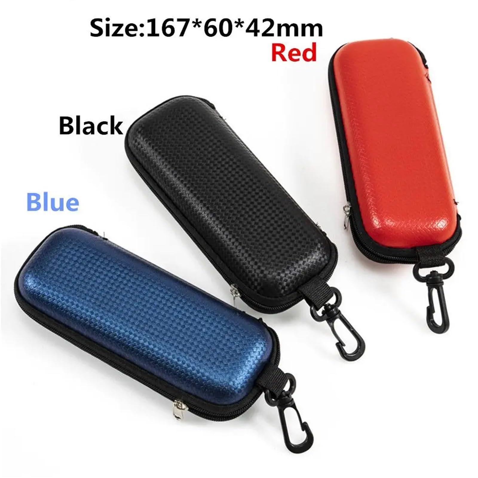 éTui à Lunettes Boîte à Lunettes à Fermeture éclair, 2 pièces, étui à Lunettes, Style Simple, Sac à Lunettes Portable, conteneur de Lunettes, Coque de Protection(Blue)