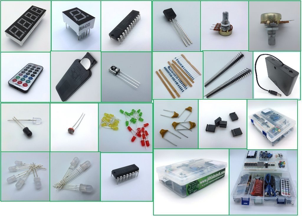 Mega 2560 Starter Kit Ultra (100% Compatible con Arduino IDE) con Porta baterías, WiFi, Bluetooth, Sensores, Modules, Kit de Resistores y Componentes: >220 Elementos!