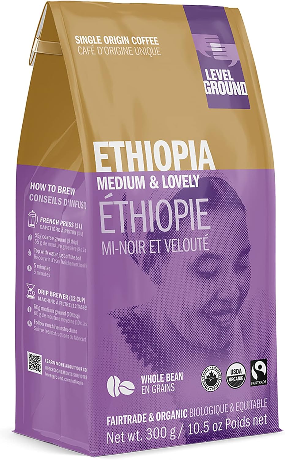 Level Ground Coffee - Ethiopia Single Origin – Medium Roast, Whole Bean ...