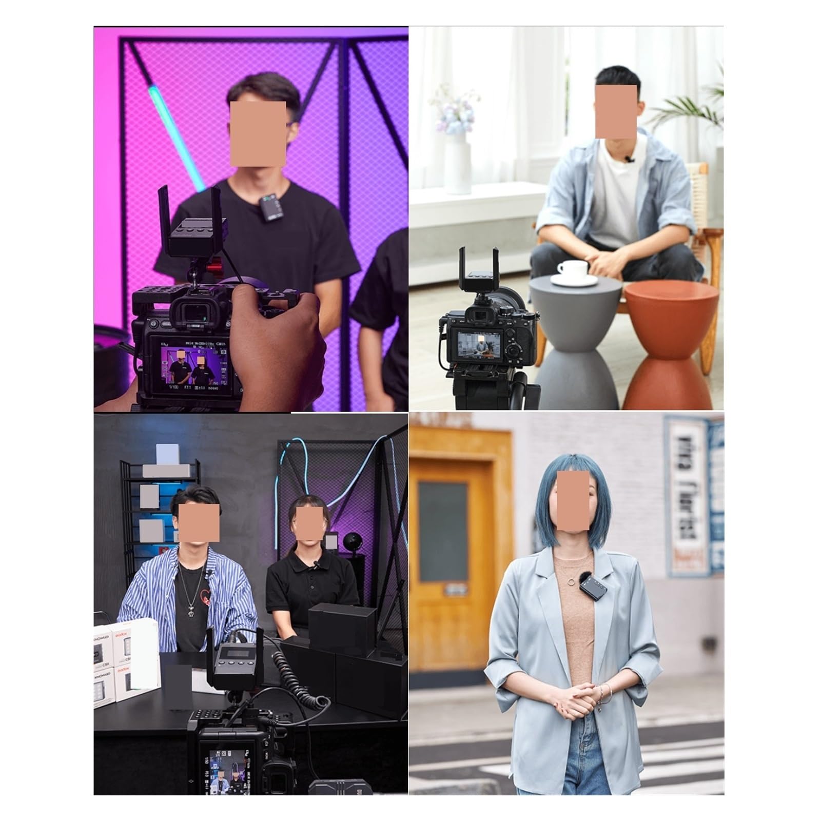 Bezprzewodowy System Mikrofonowy Profesjonalny Mikrofon Krawatowy Do Nagrywania Wywiadów Ze Smartfonem Vlog Video DSLR(UHF kit1)