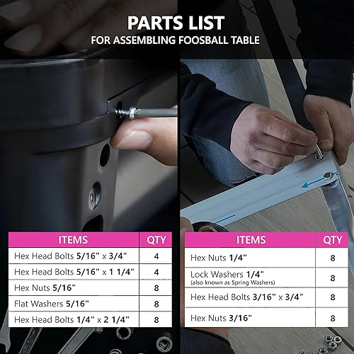 Vista 37 de Outdoor Foosball Table Adult Size - Game Tables for Adults with Balls & Players - Soccer Table Game for Indoor Use - Weatherproof Perfect for
