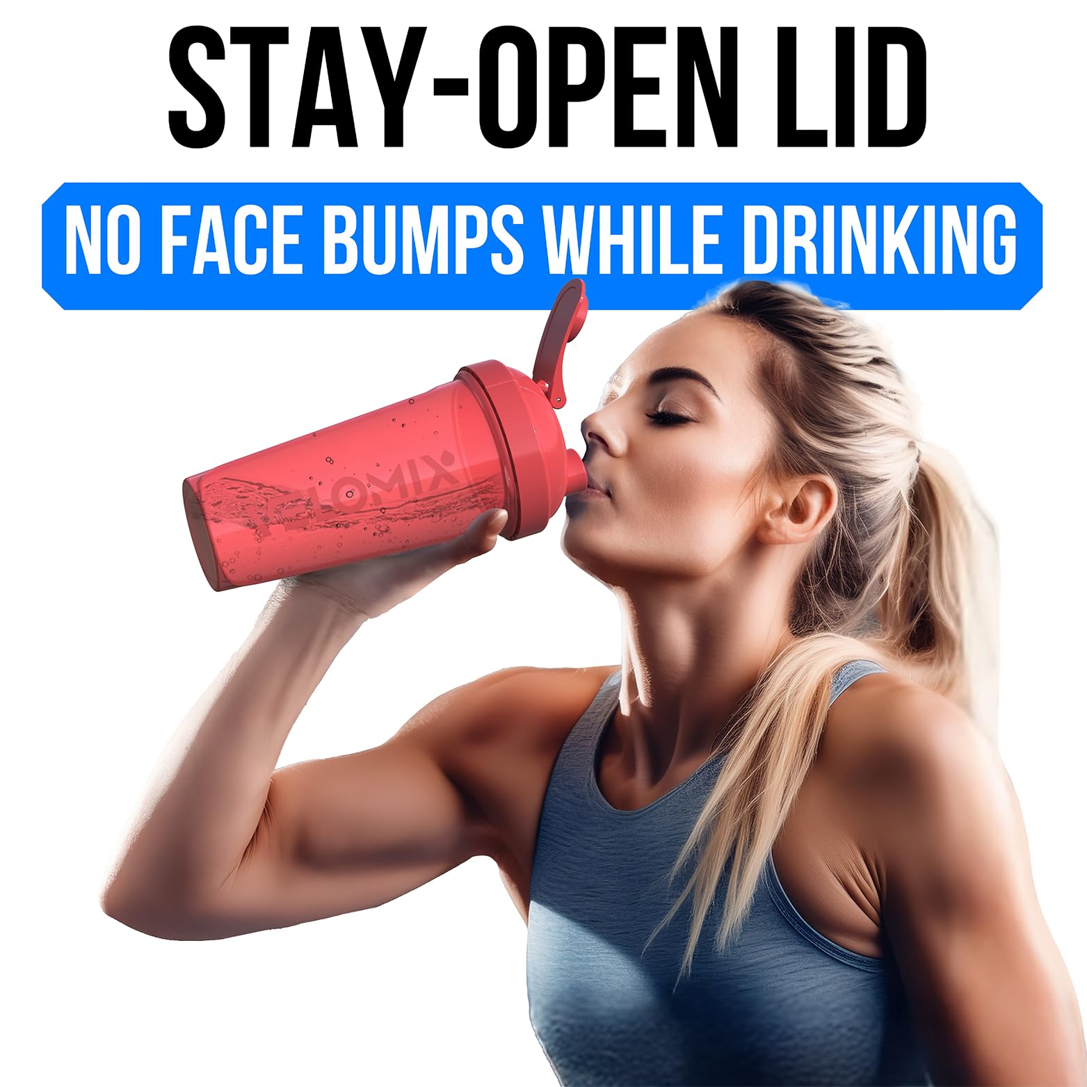 VELOMIX Hawai Shadows, Protein-Shaker-Flasche für Mischungen, 6 Draht-Bälle, auslaufsichere Becher für Nahrungsergänzungsmittel, BPA-frei, für Fitnessstudio und Fitness, 6 Stück