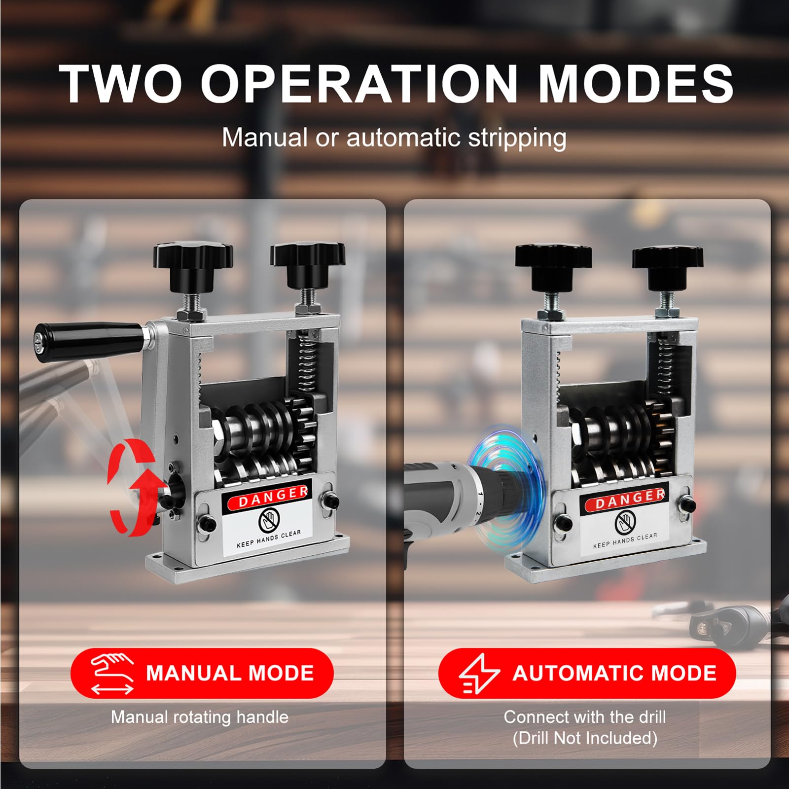 Wire Stripper Machine, Orifesio Manual Cable Stripper Machine with 6 Channel & 5 Blades - Image 2