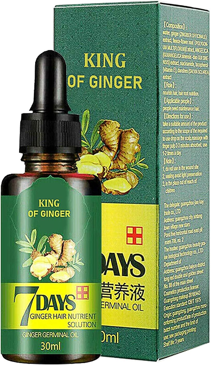 Tssplus Fast Regrow 7 Day Ginger Germinal Serum Essence Oil Loss Treatment Growth Hair,Ginger Oil, Hair Serum, Essential
