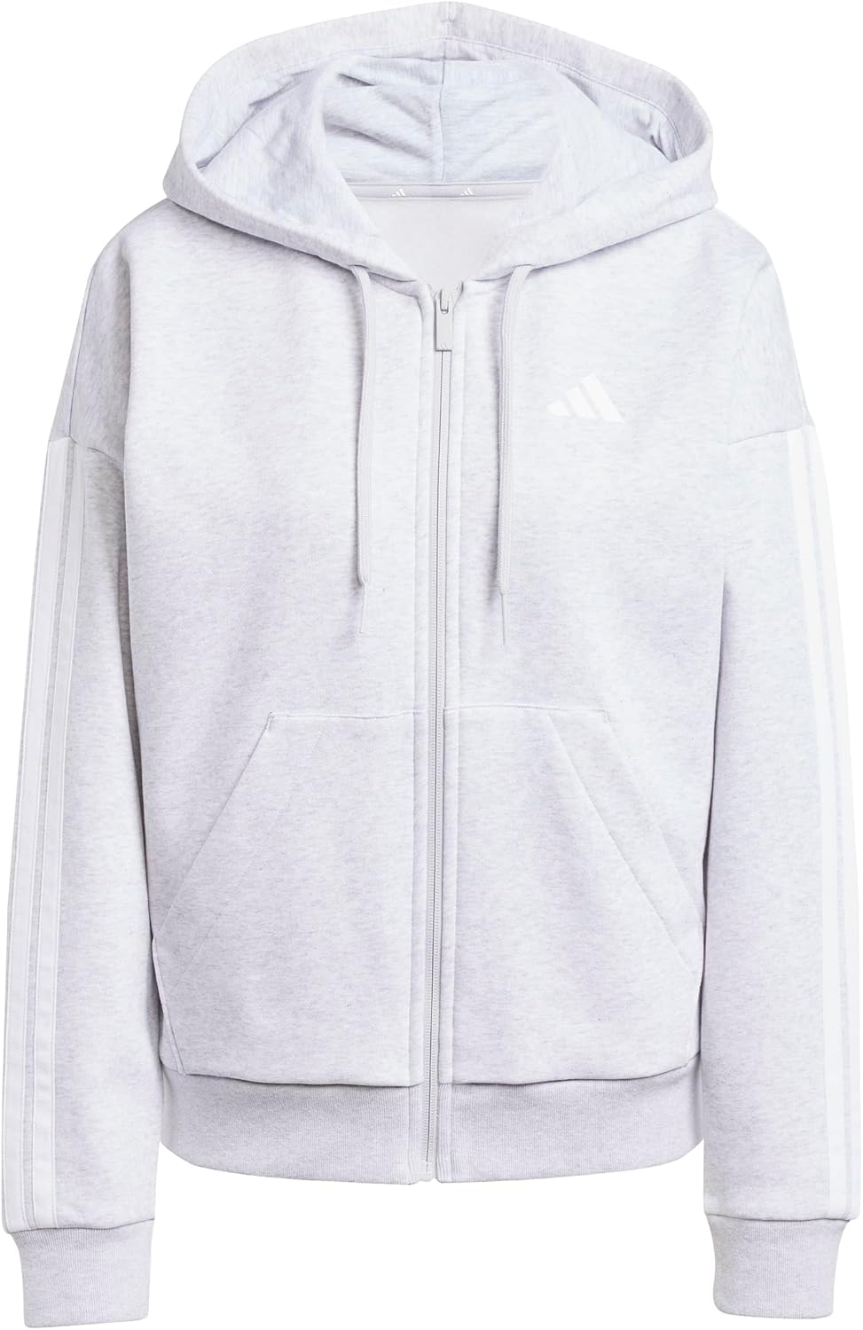 adidas womens Essentials 3-stripes Fleece Full-zip Hoodie