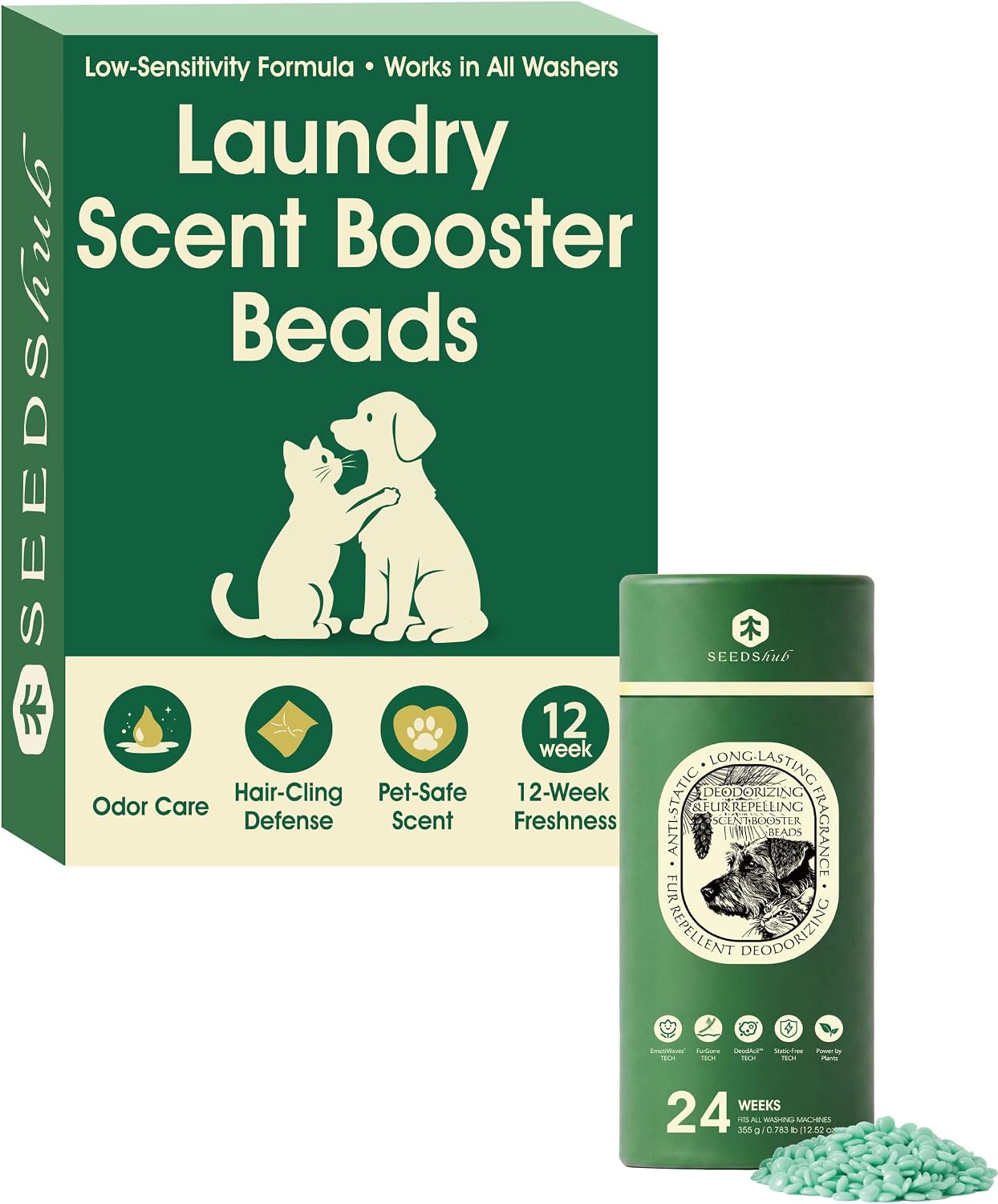 Laundry Scent Booster Beads for Pet Odor, Pet-Safe, 12.52 oz