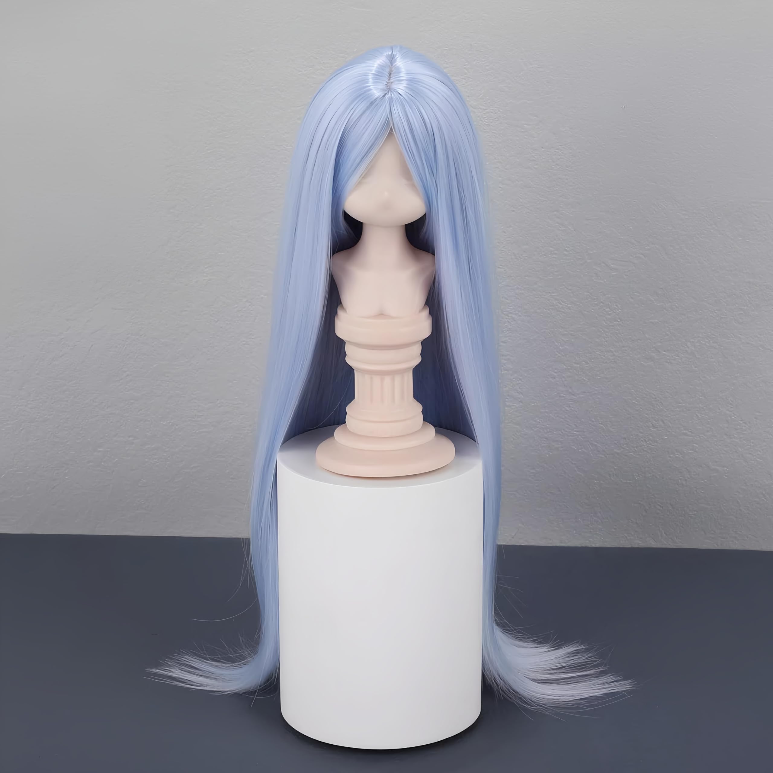 YHYQiFei BJD Doll Wig Ball Jointed Doll Fashions Soft Long Hair,Multiple Colors,for 1/3 1/4 1/6 BJD Dolls (Blue 1/6)