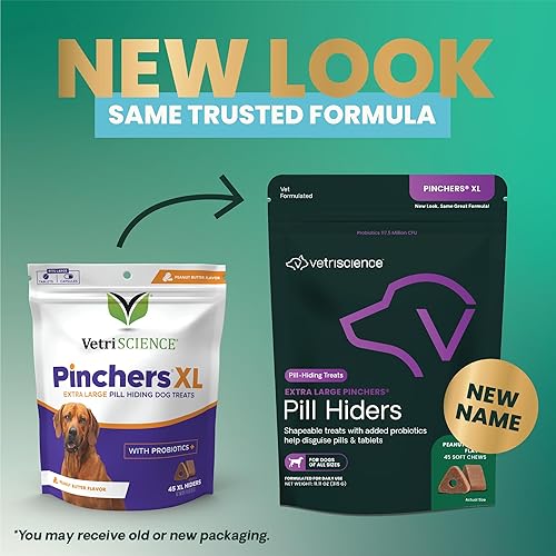Miniatura 10 de VETRISCIENCE Pinchers Pill Hiding Dog Treats con probióticos  Pastillas, cápsulas y tabletas  Hace que dar medicamentos sea fácil