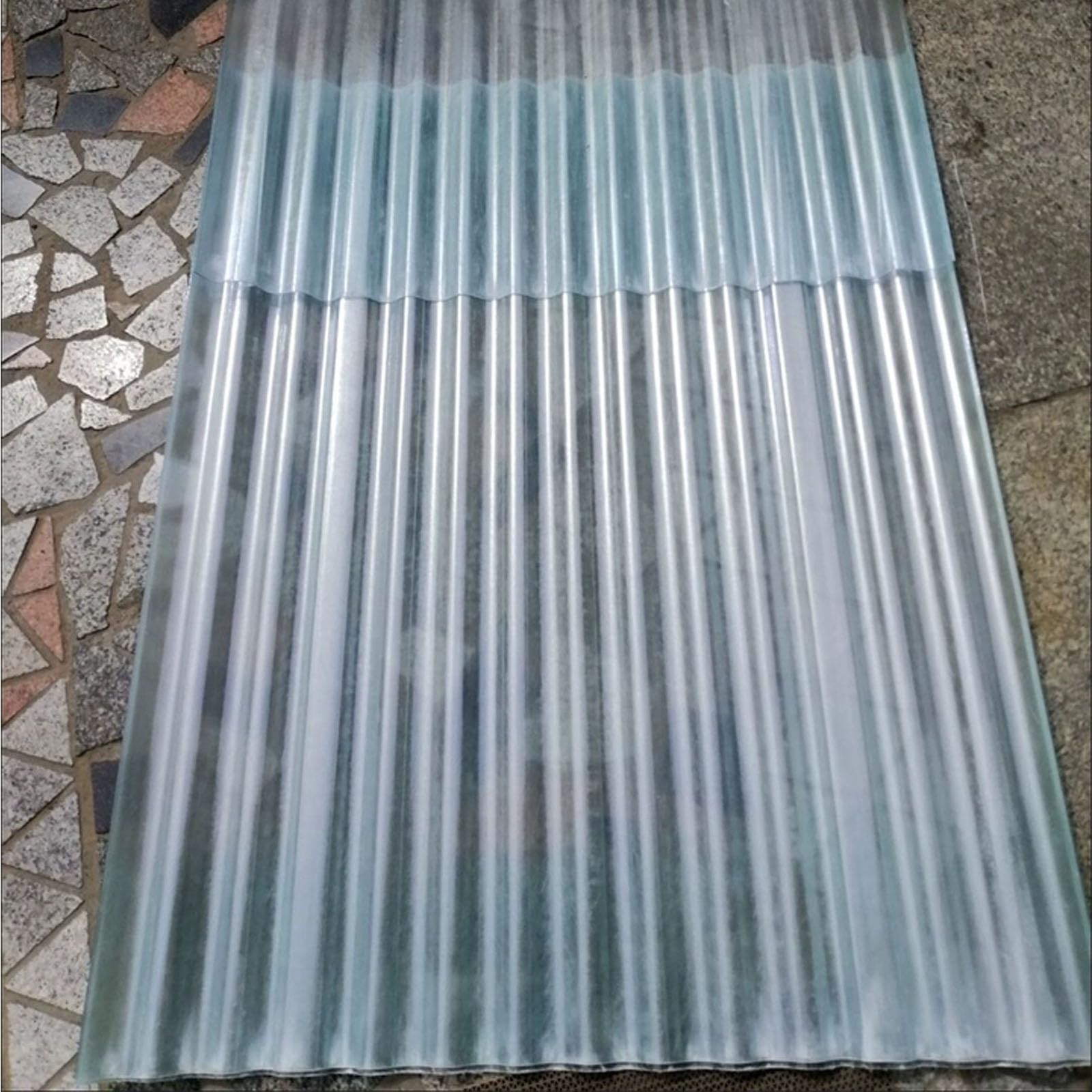 1.5mm Planchas Transparentes Tejados,2/4/6/8/10/12/15pcs FRP Con Resistencia A Los Rayos UV,Chapa Ondulada Para Invernaderos Prueba De Lluvia,Chapa Tejado Exterior (0.9×1.7m,2pcs)