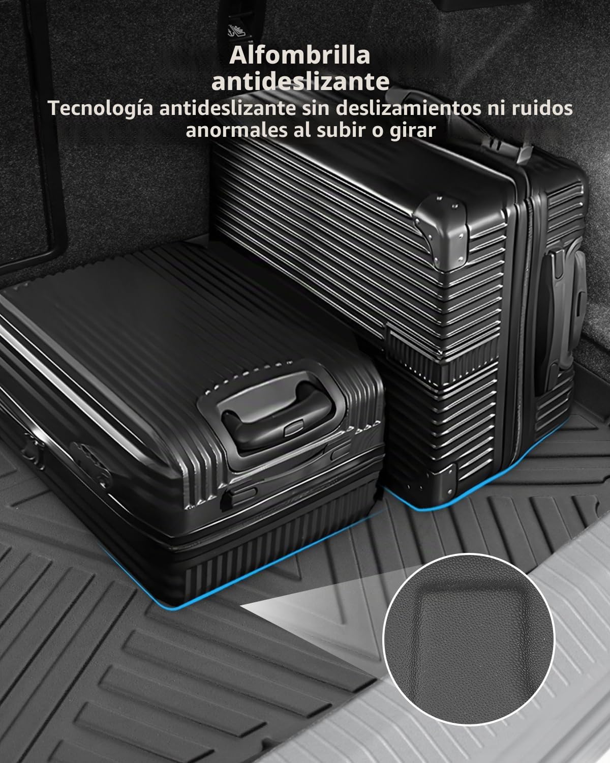 Alfombrillas Maletero Inferior para VW T-ROC 2025 2024 2023 2022 2021 2020 2019 2018, TPE Alfombras Maletero T-ROC Original con Borde Elevado, Antideslizante e Impermeable Accesorios